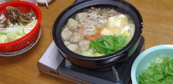 ３５ 越えでも水炊き鍋をしました 関西風 けせらせら