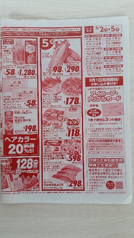 いわて生協チラシ日帰り入浴も組合員特典で大満足
