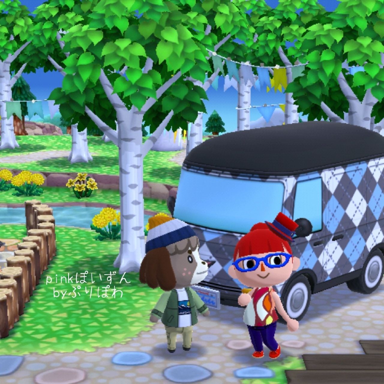 ポケ森 背景きせかえ 夏の白樺を揃えました のんびりアロマ島生活 タイムトラベラー編