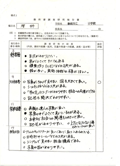 教科書調査1