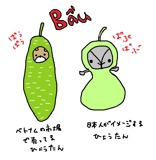 ひょうたん Bầu ことわざ ベトナムしか目に入らない