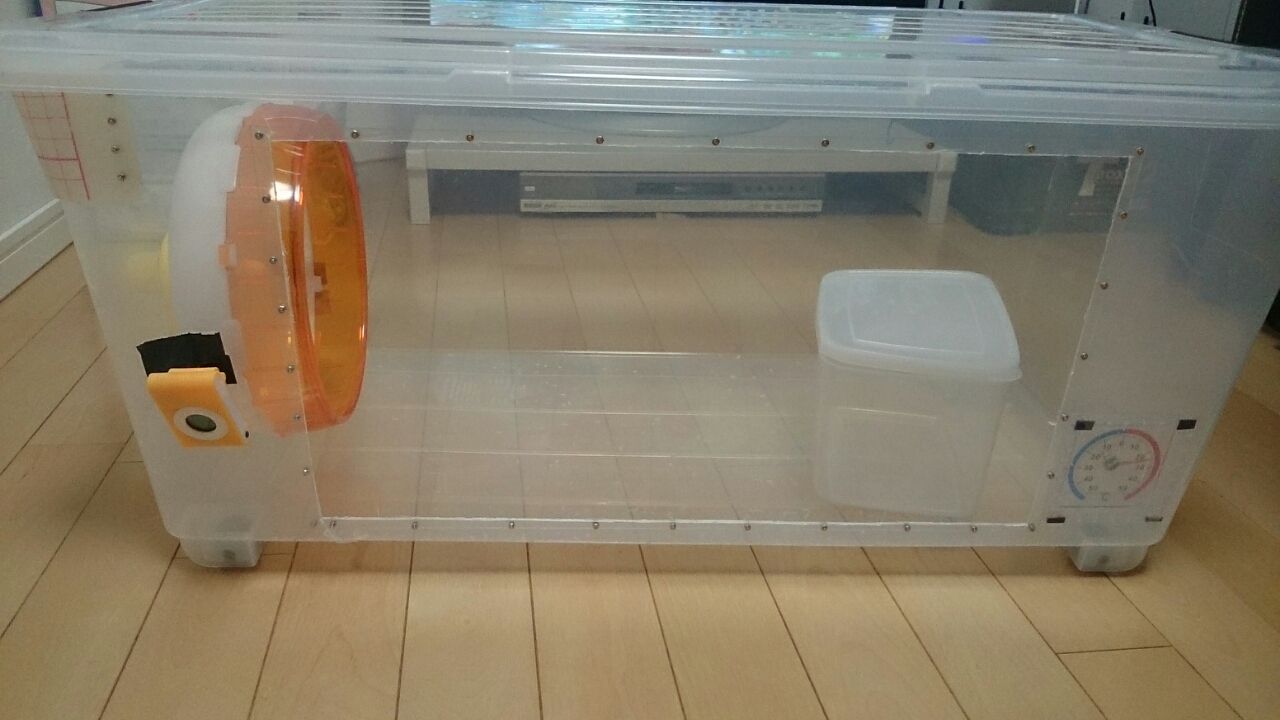 ハムスター衣装ケースケージ 脱走対策 チップの部屋