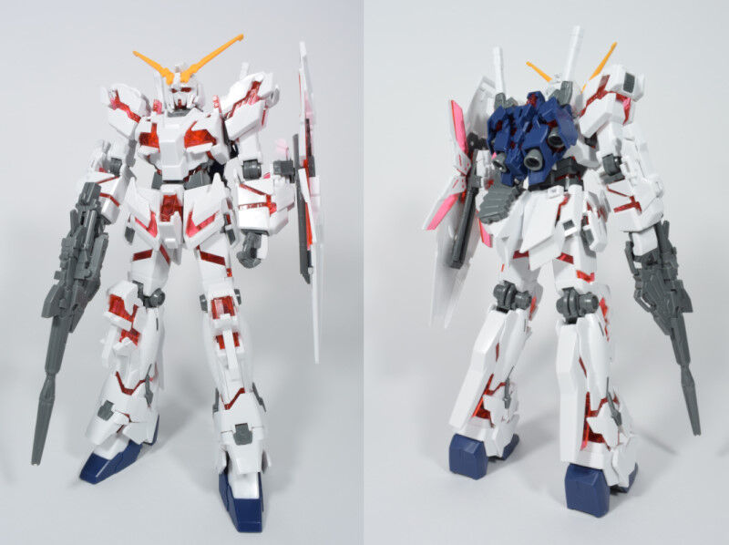 HGUC ユニコーンガンダム デストロイモード (正面と背面)