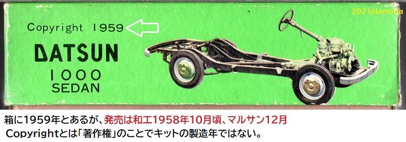 マルサン・和工の車プラモ① ダットサン1000その1 : ぷらもった1960