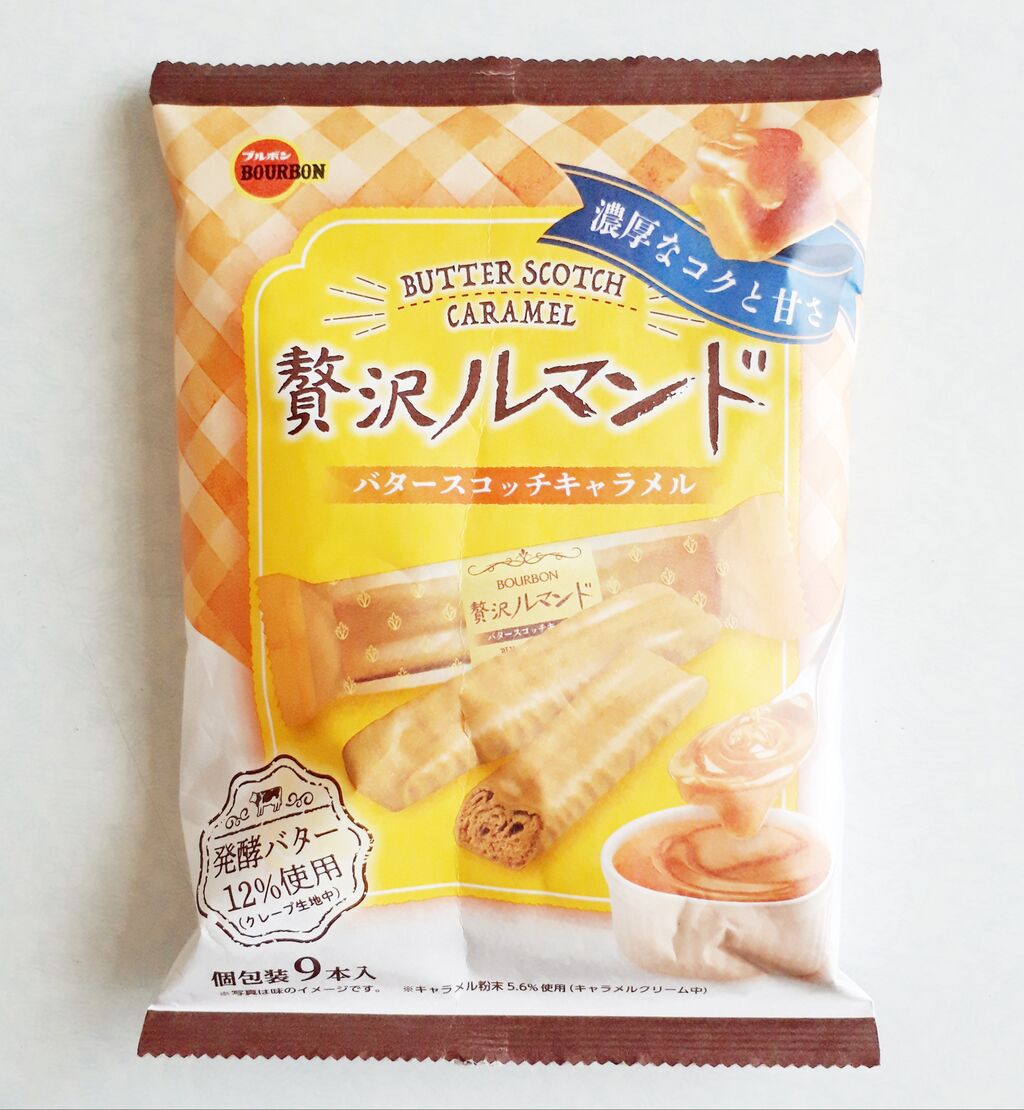 ブルボン 贅沢ルマンドバタースコッチキャラメル パン食べたよ