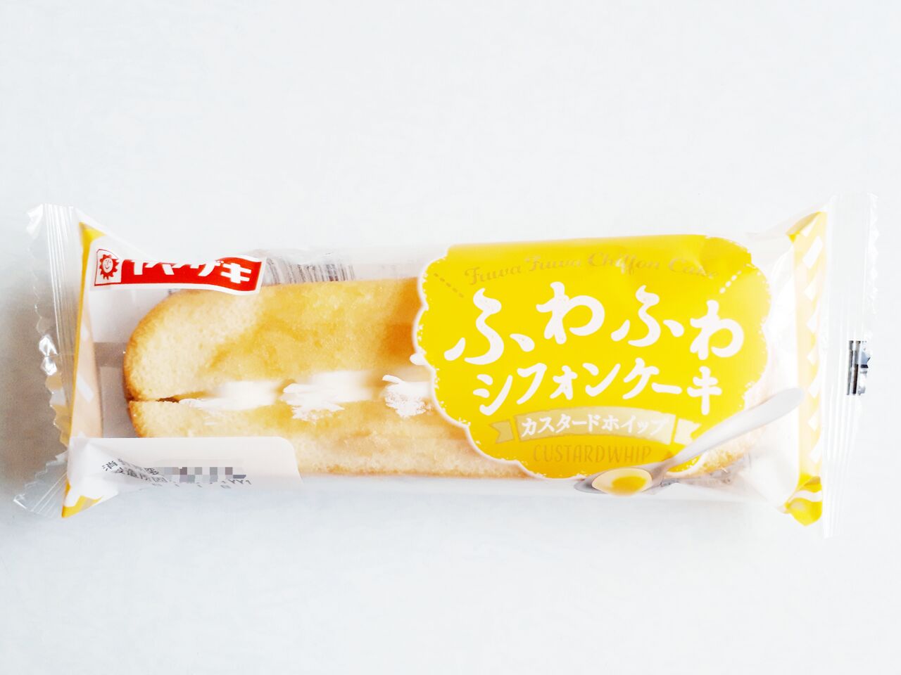 ヤマザキ ふわふわシフォンケーキ カスタードホイップ パン食べたよ