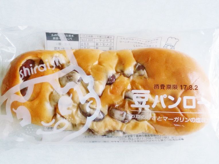シライシパン 豆パンロール パン食べたよ