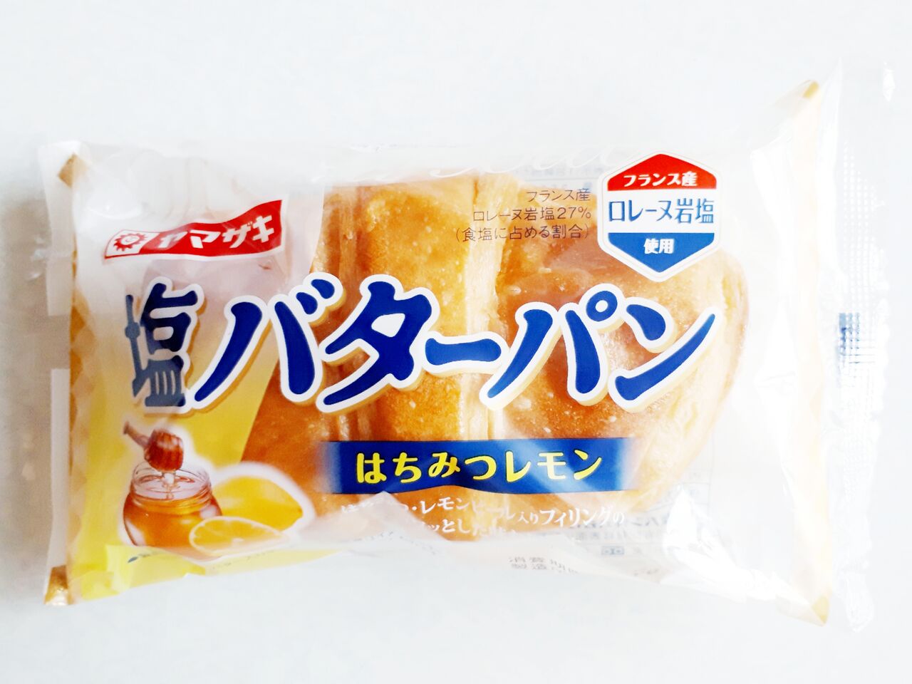 ヤマザキ 塩バターパン はちみつレモン パン食べたよ