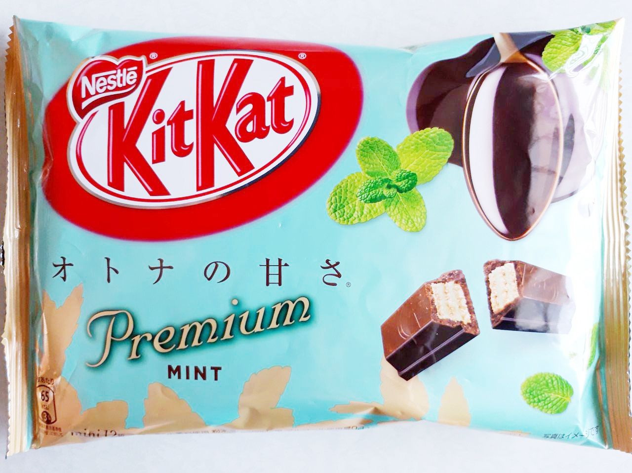 ネスレ キットカット ミニ オトナの甘さ プレミアム ミント パン食べたよ