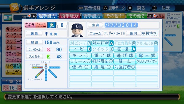 野球猫びいき 能力