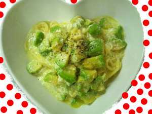 カッテージチーズとアボカドのクリームパスタ★