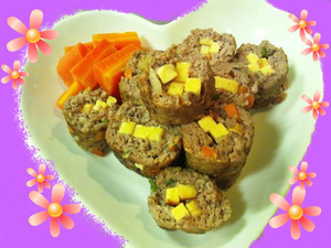 チーズミートローフとにんじんのグラッセ★