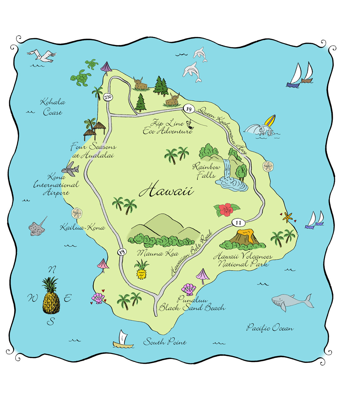 Hawaii Map Tote Bag Plumeria Cafe Hawaii Map Tote Bag Plumeria Cafe