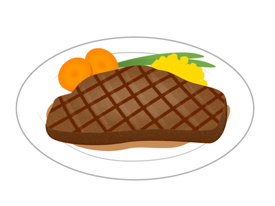 ステーキの無料イラスト
