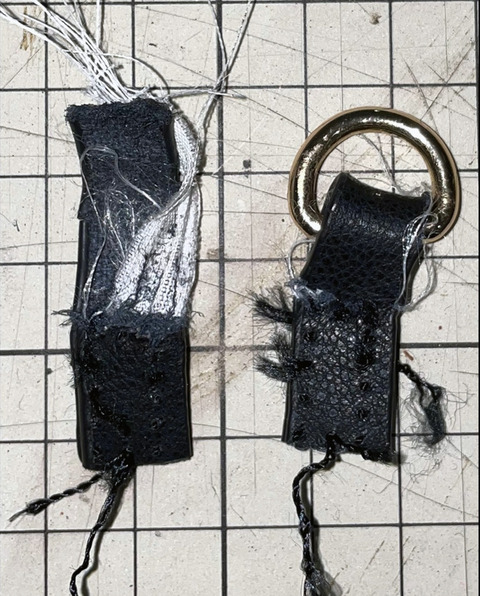 カバン ショルダーベルト付根修理2