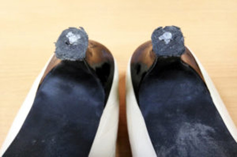 ピンヒールの修理 靴のかかとの修理1