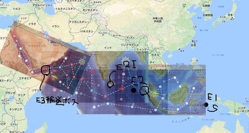 【艦これ】現実の地図とイベント海域を重ねてみた