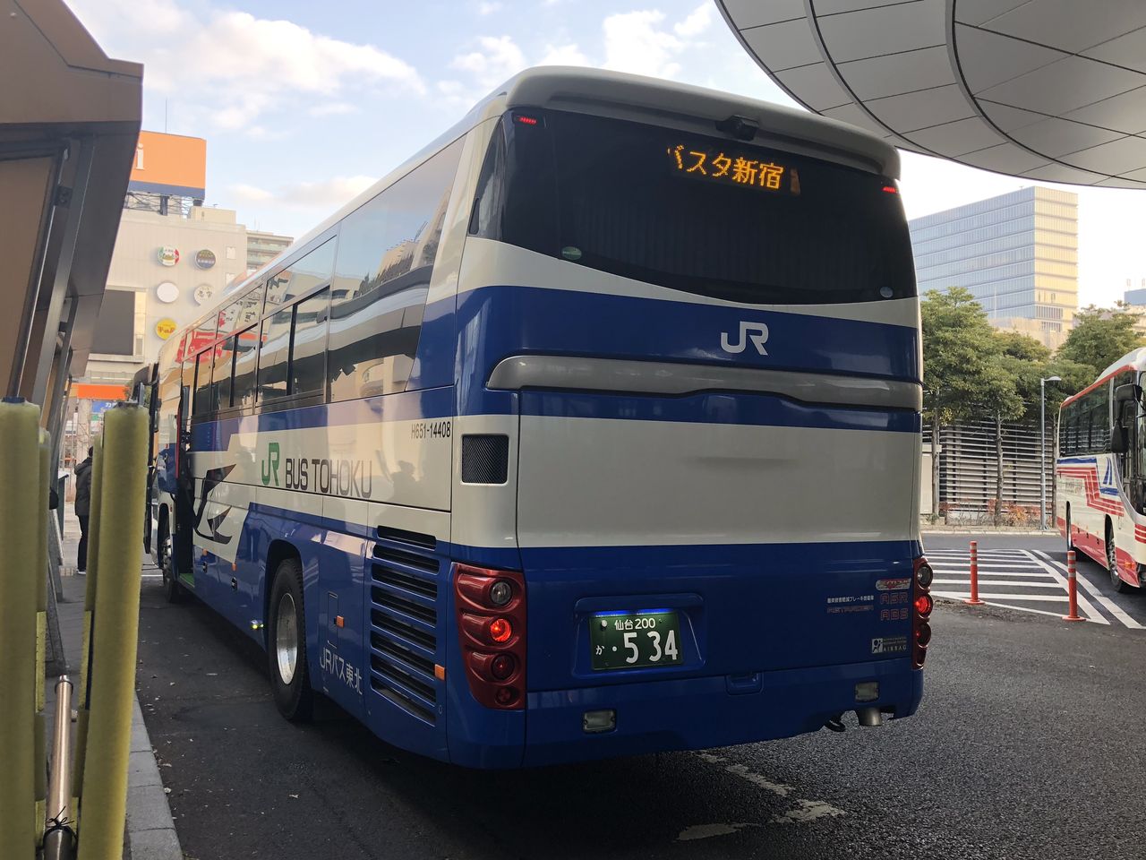 Jrバス東北 仙台ー新宿2号 2019 02 乗り物旅行記録