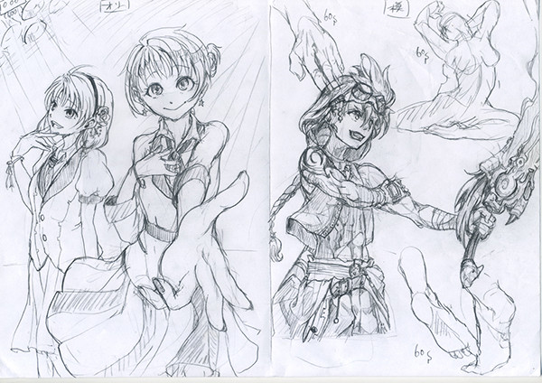 お絵かきニュースまとめ 目指せ500枚 1枚目と500枚目を見比べて ﾆﾔｰ ２