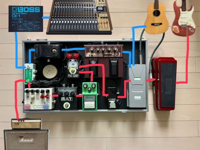 ☆ライブで使ったエフェクターボード紹介します（アコギ・エレキ