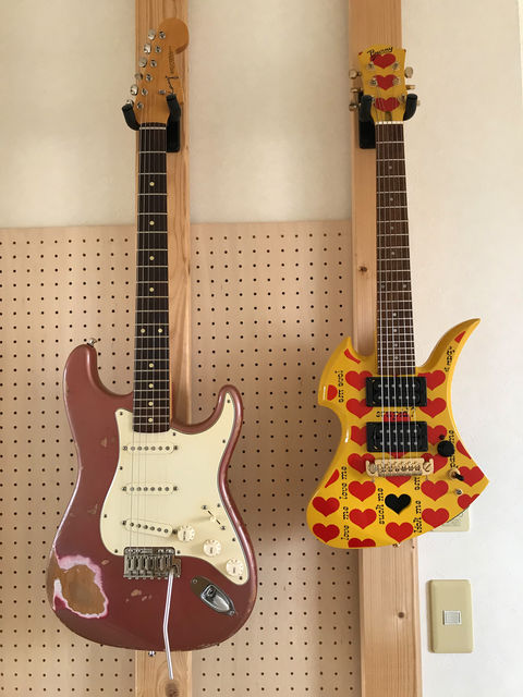 ☆Burny イエローハートJr. HIDEモデルミニギター : ジナパパ ☆Burny イエローハートJr. HIDEモデルミニギター : ジナパパ