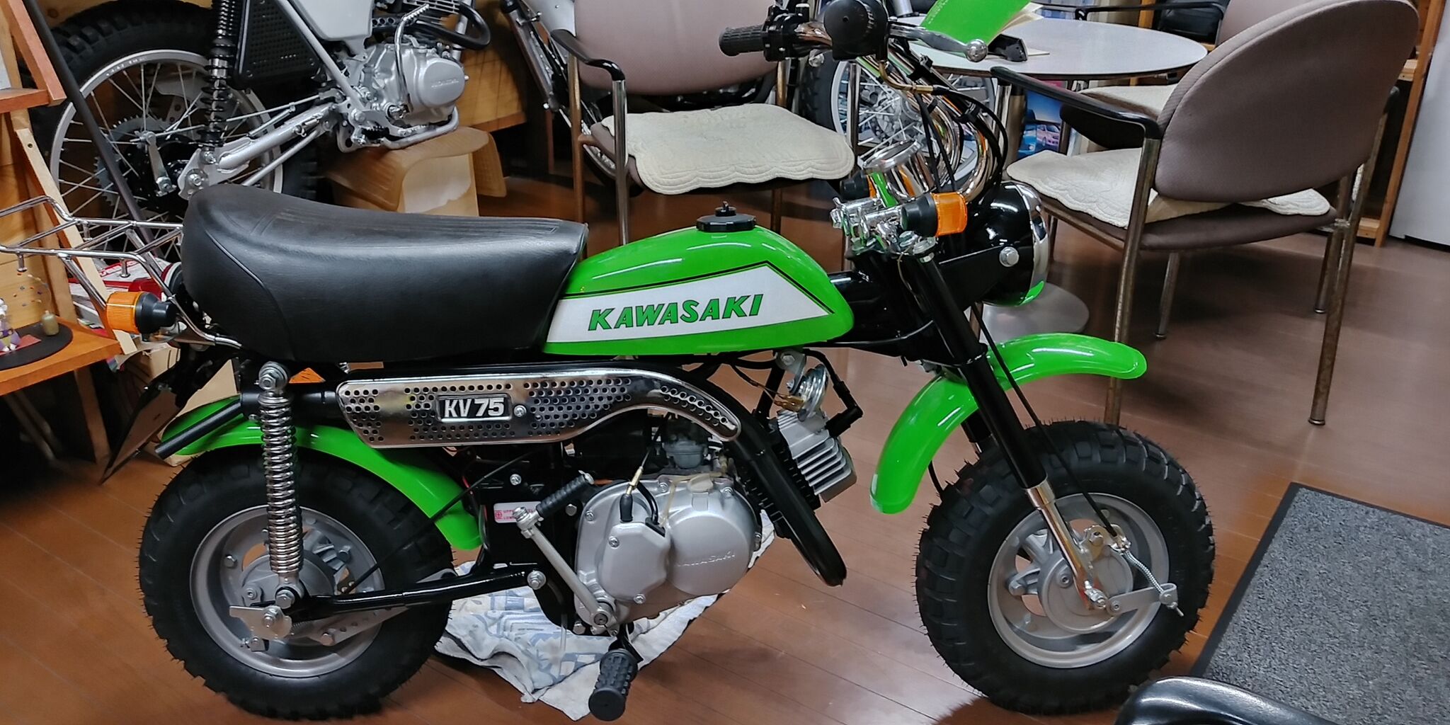 カワサキ　KV75中古　両手ブレーキ値下げ⤵⤵⤵⤵値下げ カワサキ KV75 レストア 45 組み立て② : ちゃお君のブログ