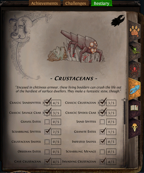 The Bestiary League 個人的poeめも 仮