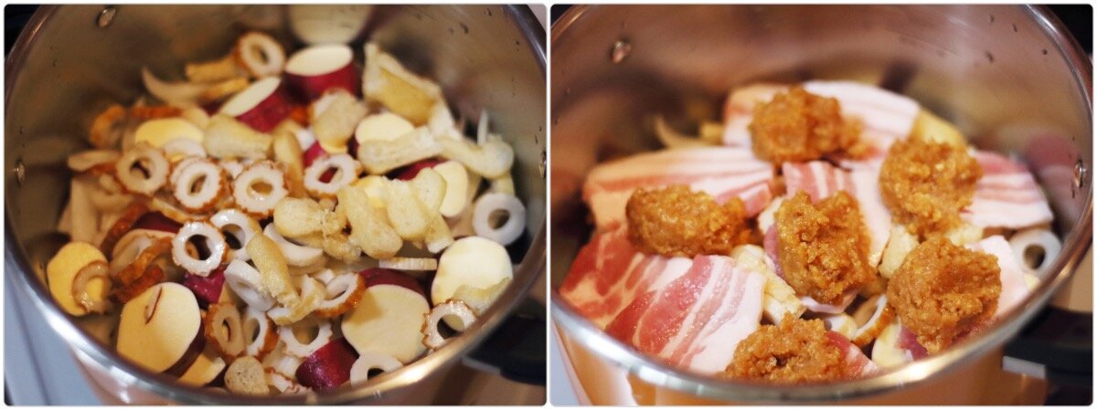 重ね煮で作る豚汁 作り方の紹介 ぽかぽかびより レシピ 作り方 コツ Powered By ライブドアブログ