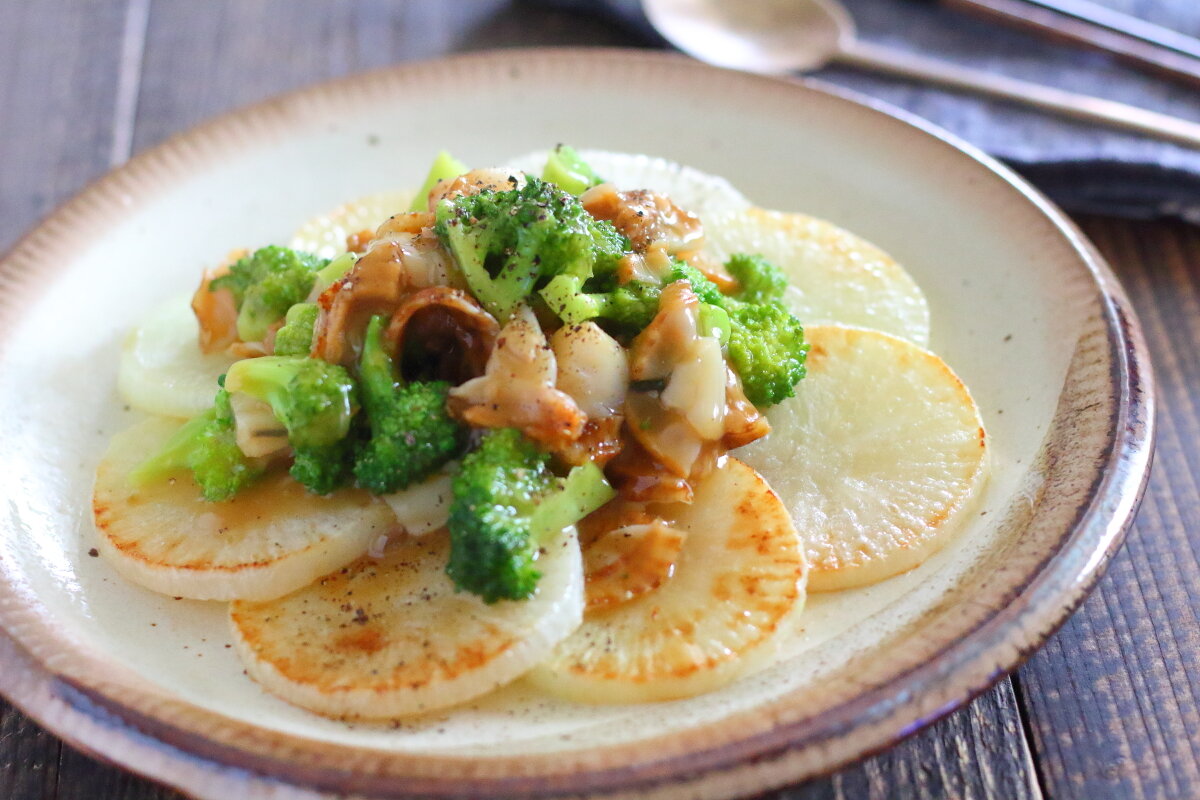 レシピ 大根ステーキ帆立あん ヘルシーなのにおいしすぎ 副菜にもメインおかずにも ぽかぽかびより レシピ 作り方 コツ Powered By ライブドアブログ