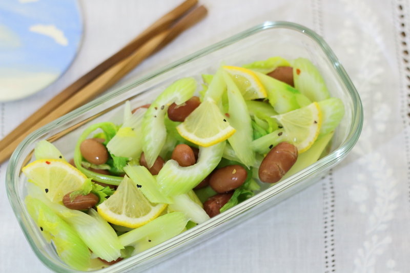 セロリと金時豆のレモン和え 花こんにゃく知ってる ぽかぽかびより レシピ 作り方 コツ Powered By ライブドアブログ