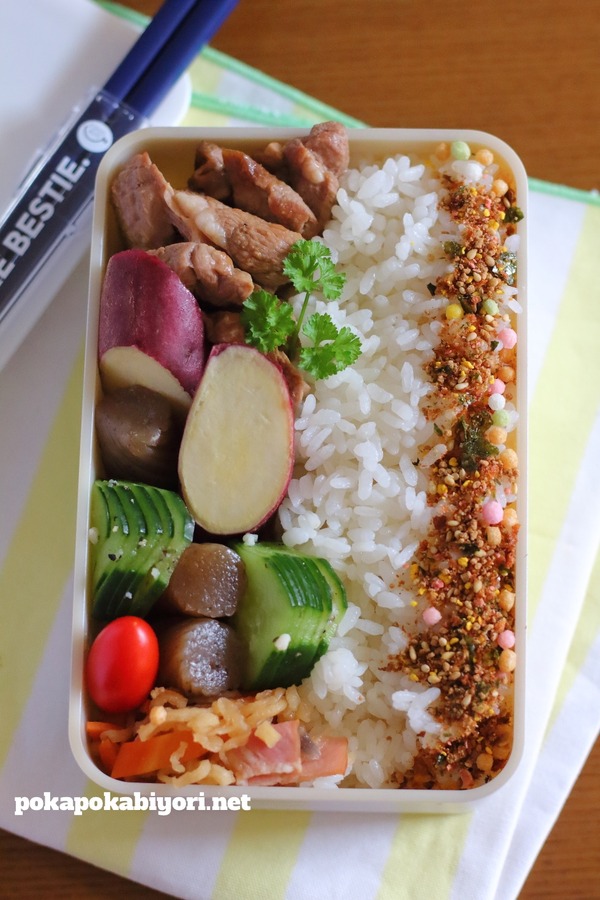 ラム肉おかずの弁当