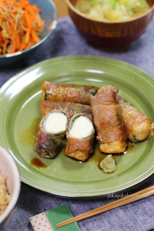 あつあげ豚肉巻き