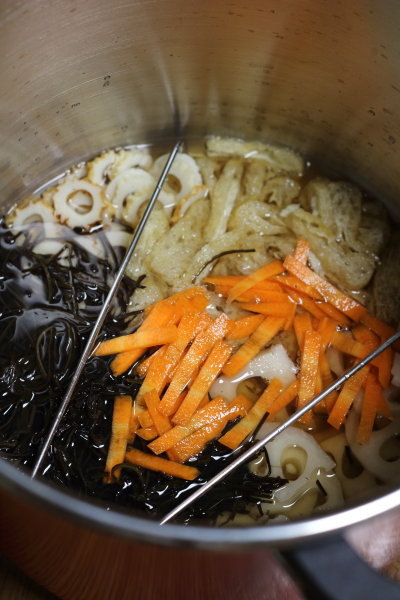 圧力鍋オースプラス 二段調理で 作り置きおかず2品 きざみあらめの五目煮 ポテトサラダ ぽかぽかびより レシピ 作り方 コツ Powered By ライブドアブログ