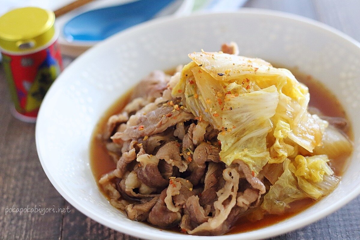 牛肉と白菜のすき煮 煮汁入れて煮るだけ簡単なのに絶品 ぽかぽかびより レシピ 作り方 コツ Powered By ライブドアブログ