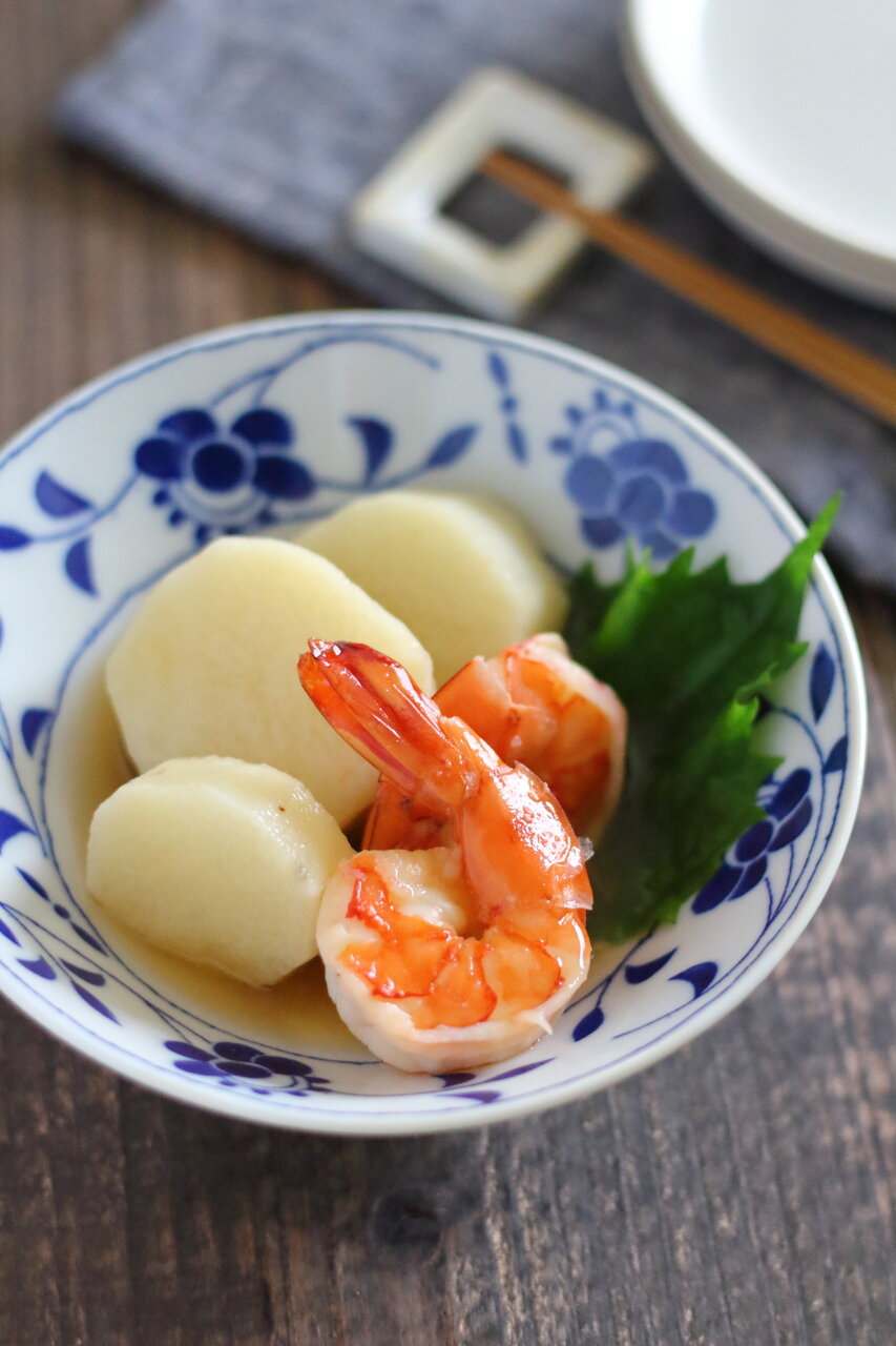 長芋とえびの旨煮 おせち料理のえびの味付けで ぽかぽかびより レシピ 作り方 コツ Powered By ライブドアブログ