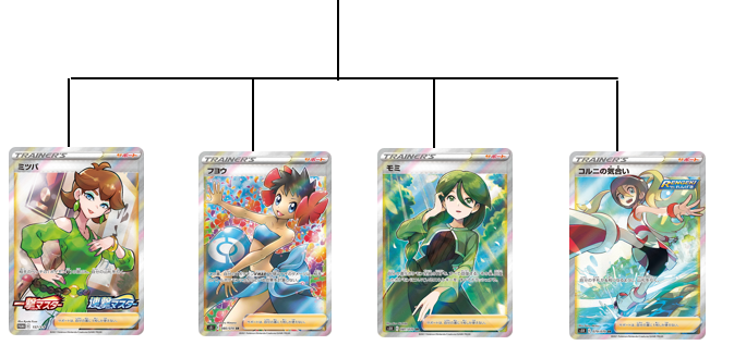 ポケカ女性srサポート人気投票第4回戦 ミツバvsフヨウvsモミvsコルニの気合い ポケカ研究所ブログ