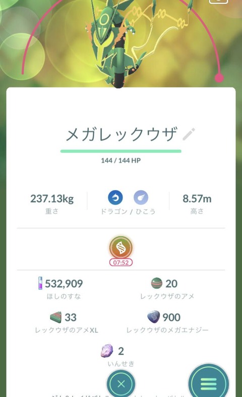 Epicレックウザ隕石消1