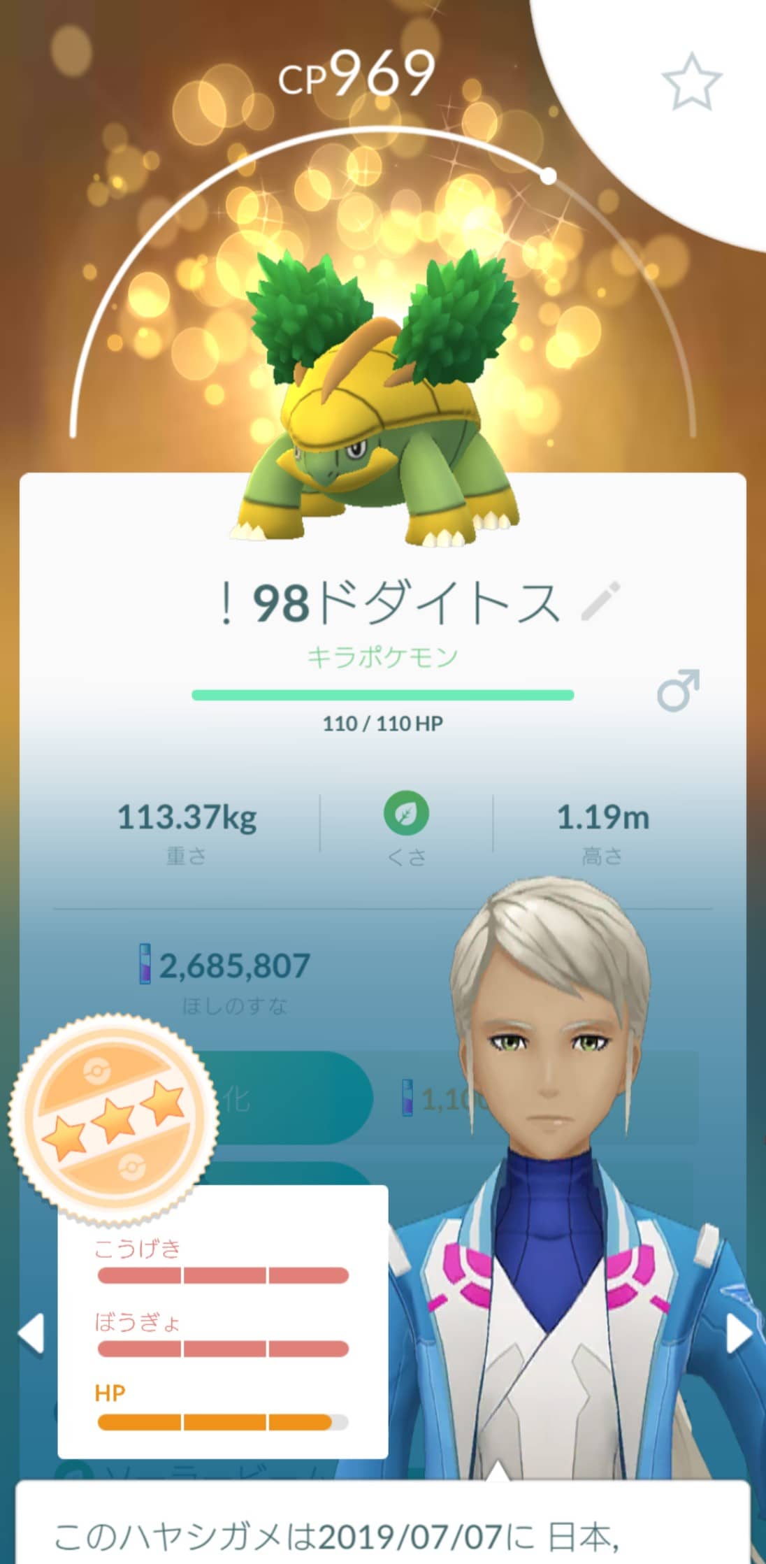 需要がなさそうな ナエトルは色違い3匹も捕まえればいいかなｗｗｗ ポケモンgo速報まとめ