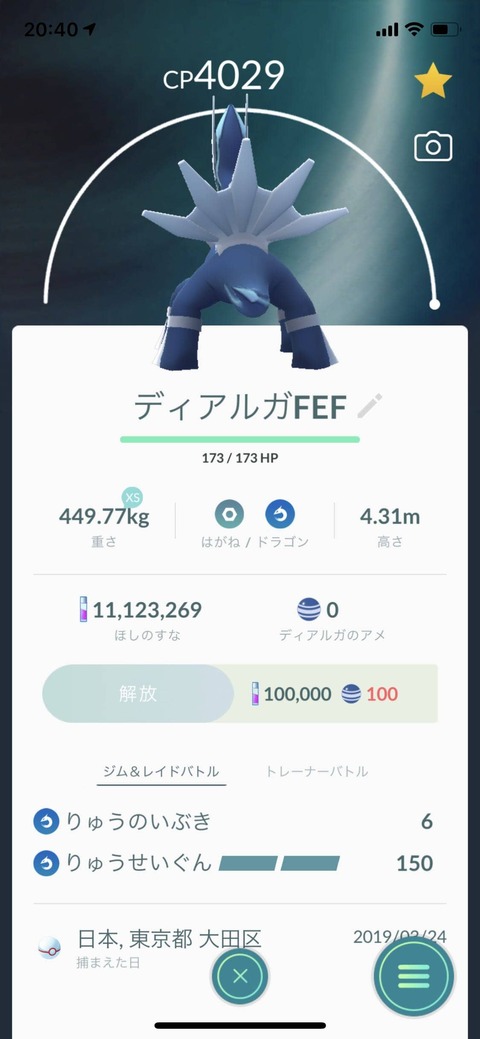 ディアルガ最終個体4
