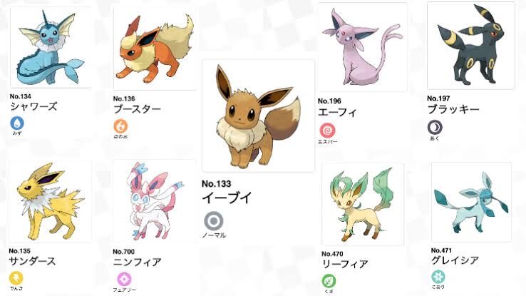 イーブイの進化後 明らかに1つだけ不人気なポケモンがいる
