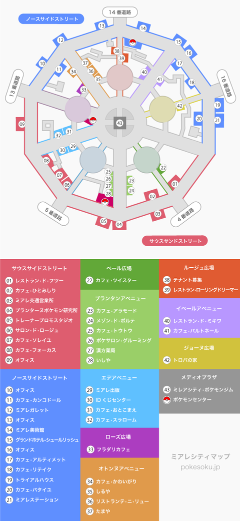 ポケモンxy ミアレシティの分かりやすいマップ作ったよーーー ポケモン速報