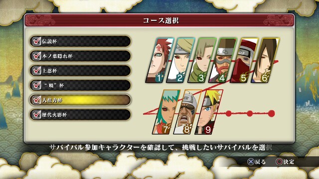 NARUTO ナルティメットストーム3】サバイバル 攻略ページ