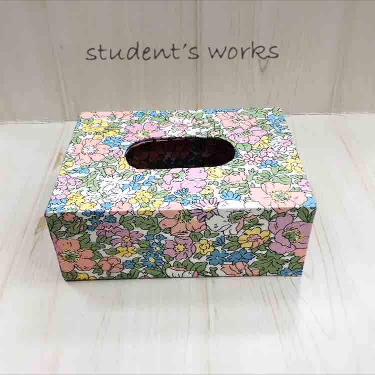 ポケットティッシュケース 生徒様作品 カルトナージュな生活 Polo Style