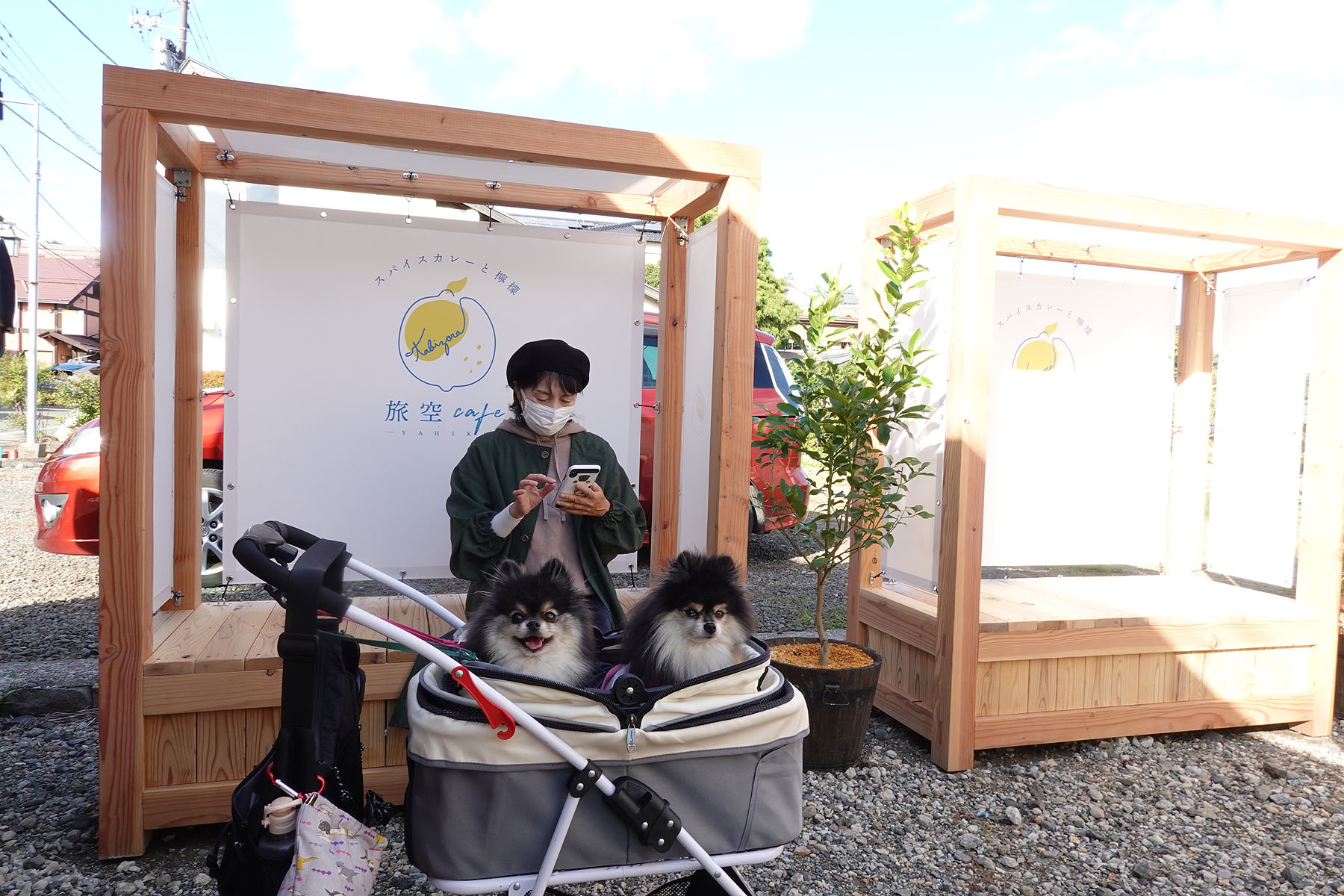 テラスわんこOK】もみじ谷、弥彦神社のすぐ近く、旅空カフェ : 黒ぽめ