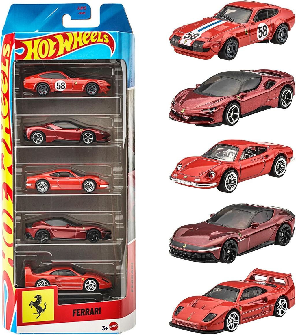 ホットウィール(Hot Wheels) ベーシックカー フェラーリ 5カーパック