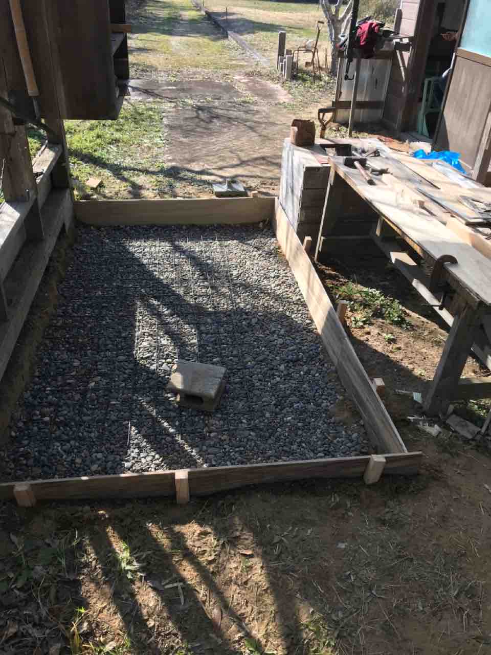 Diy ど素人土間コンクリート打設に挑戦その1 青空ぽんちょのゆったりいこう