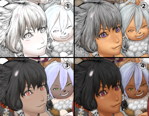 FF14色塗り900