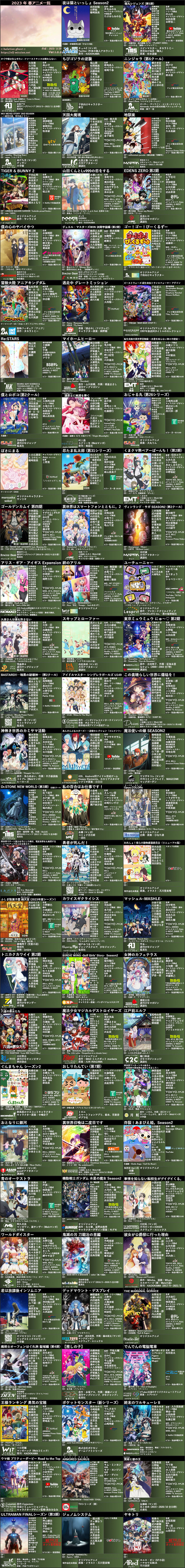 2023 年春アニメ