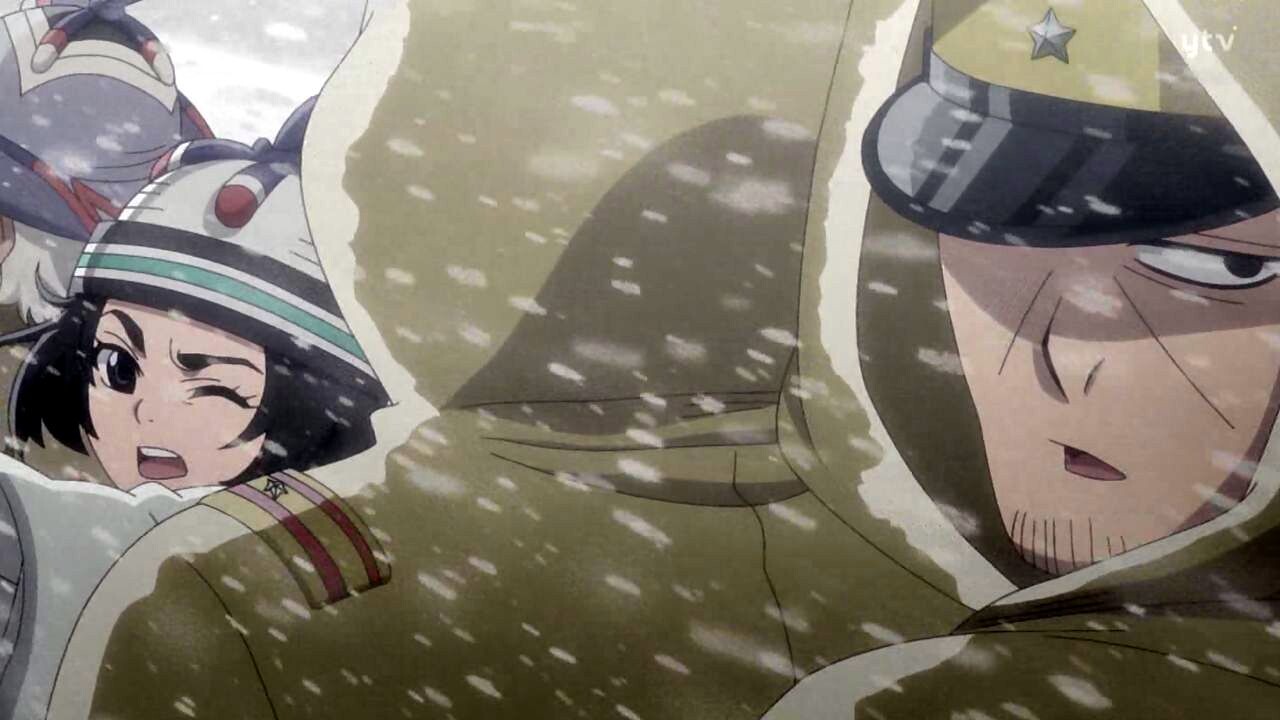 ゴールデンカムイ 31話 3期 7話 感想 画像 実況まとめ 極寒の樺太で凍え可愛い犬毛布と悲しく優しいロシア人に救われる杉元 谷垣 キロランケ坊や扱いの豪快な女囚ソフィア登場 ポンポコにゅーす ファン特化型アニメ感想サイト