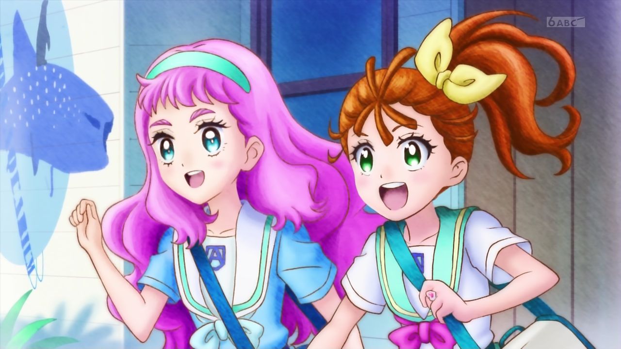 トロピカル ジュ プリキュア 18話感想 転入生ローラさん華々しい中学デビュー 初登校も面白く可愛らしい 並んで歩いた 今は泳げない それもいい トロプリ ポンポコにゅーす ファン特化型アニメ感想サイト